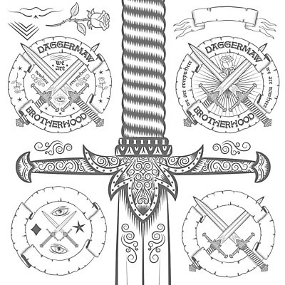 EPS 해외이미지 전통 디자인 꽃 리본 무기 일러스트 손잡이 그래픽 장식 장미 낭만 수확 골동품 화려 칼날 중세 칼 두루마리 문신 심볼 그림 복고 판화 단검 고립 엘리먼트 옛날 해외202008 해외일러스트 식물 컨셉 농업 미술 역사 검 파일형식 벡터