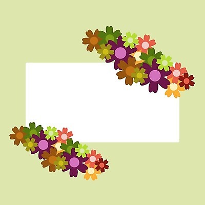 EPS 해외이미지 꽃 꽃무늬 일러스트 프레임 사람없음 연두색 공백 해외202008 해외일러스트 식물 무늬 초록색 파일형식 벡터