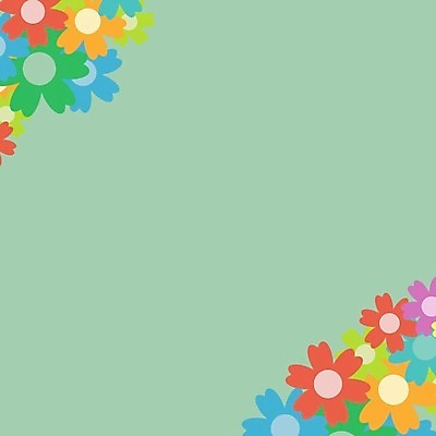 EPS 해외이미지 꽃 꽃무늬 일러스트 프레임 사람없음 초록색 공백 해외202008 해외일러스트 식물 컬러 무늬 파일형식 벡터