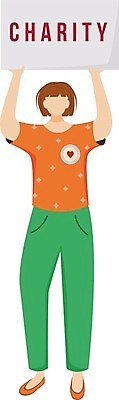 EPS 해외이미지 전신 여자 캠페인 일러스트 텍스트 프레임 한명 들기 성인 기부 자금 헬프 성인여자한명만 자선단체 해외202008 해외일러스트 1 돈 모션 사람 금융 도움 그룹 자선 여자한명만 성인여자만 파일형식 벡터