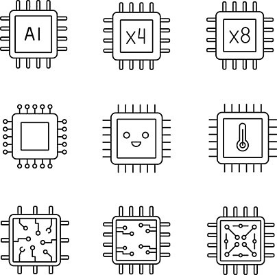EPS 해외이미지 디자인 선 일러스트 미술 미소 컴퓨터 디지털 웹 플랫 심볼 사인 그림 순환 전자 윤곽 팩 시스템 온도 고립 마더보드 얇은 전기회로 프로세서 하드웨어 항목 핵심 해외202008 AI_인공지능 해외일러스트 인터넷 모션 문화예술 표정 전자제품 화장품 회로판 파일형식 벡터