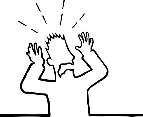 EPS 해외이미지 남자 일러스트 관리 사람 검은색 외침 흰색 무서움 만화 그림 공포 충격 비명 해외202008 해외일러스트 감정 컬러 소리 파일형식 벡터