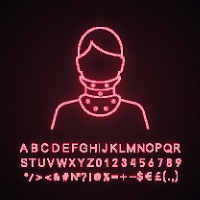 EPS 해외이미지 일러스트 사람없음 치료 네온 고정 목 깁스 정형외과 해외202008 해외일러스트 의학 병원 신체부위 의료용품 파일형식 벡터