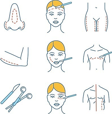 EPS 해외이미지 클립아트 모양 디자인 여자 남자 얼굴 신체 일러스트 병원 집게 파란색 세트 약 웹 화장품 환자 수술 만화 가득함 심볼 서비스 그림 팩 팔 허벅지 순서 고립 리프팅 항목 스타일 해외202008 해외일러스트 컬러 인터넷 의학 사람 신체부위 뷰티 파일형식 벡터