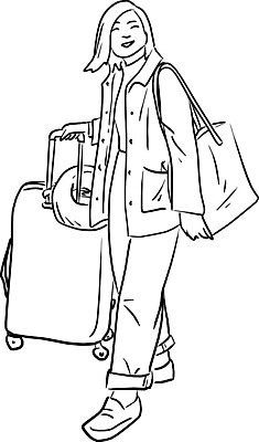 EPS 해외이미지 전신 캐릭터 라이프스타일 디자인 여자 여행 가방 라인일러스트 일러스트 휴가 웃음 여행객 캐리어 여행가방 잡기 플랫 스케치 라인아트 손그림 승객 목베개 해외202008 해외일러스트 일러캐릭터 잡화 선 모션 표정 미술 사람 생활 파일형식 벡터