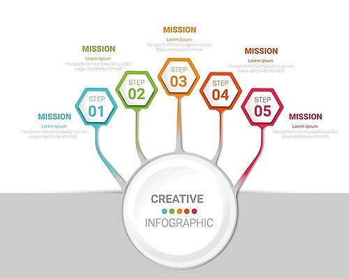 EPS 해외이미지 일러스트 비즈니스 사람없음 인포그래픽 단계 타임라인 해외202008 해외일러스트 파일형식 벡터