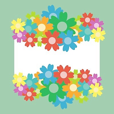 EPS 해외이미지 꽃 꽃무늬 일러스트 프레임 사람없음 공백 낭만 국경 해외202008 해외일러스트 식물 컨셉 무늬 파일형식 벡터