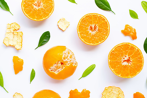 포토 JPG 해외이미지 조각 잎 오렌지 귤 근접촬영 사람없음 신선 플랫 달콤 비타민C 해외202008 해외포토 식물 뷰포인트 과일 맛 비타민 파일형식