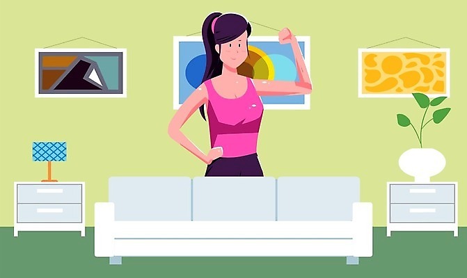 EPS 해외이미지 무료이미지 디자인 여자 허리손 가구 액자 한명 상반신 성인 소파 손들기 고민 성인여자한명만 해외202008 1 감정 포즈 생활용품 의자 모션 사람 여자한명만 성인여자만 파일형식 벡터 무료콘텐츠