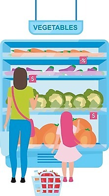 EPS 해외이미지 전신 무료이미지 딸 어린이 채소 일러스트 엄마 선반 소녀 성인 두명 쇼핑 바구니 상점 땅고르기 여자만 해외202008 해외일러스트 여자 가구 가족 사람 파일형식 벡터 무료콘텐츠