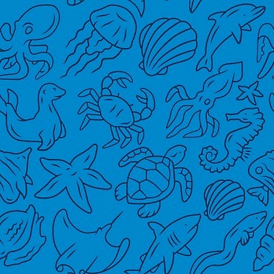 EPS 해외이미지 패턴 일러스트 불가사리 어류 사람없음 파란색 거북이 심플 문어 상어 가오리 해마 해외202008 해외일러스트 컬러 무늬 파충류 극피동물 연체동물 바다동물 수중동물 파일형식 벡터