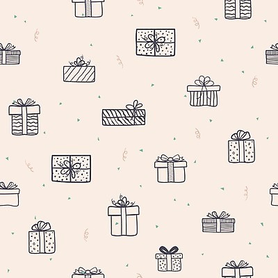 EPS 해외이미지 패턴 일러스트 사람없음 선물상자 손그림 해외202008 해외일러스트 무늬 선물 상자 파일형식 벡터