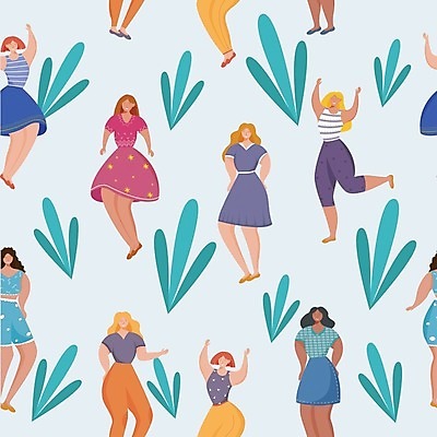 EPS 해외이미지 캐릭터 여자 패턴 일러스트 여러명 사람없음 여자만 해외202008 해외일러스트 일러캐릭터 다수 무늬 사람 파일형식 벡터