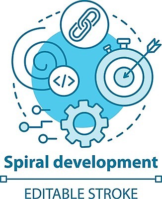 EPS 해외이미지 일러스트 설계 나선형 사람없음 공학 소프트웨어 프로그래밍 해외202008 해외일러스트 교육 컨셉 무늬 작업 개발 파일형식 벡터