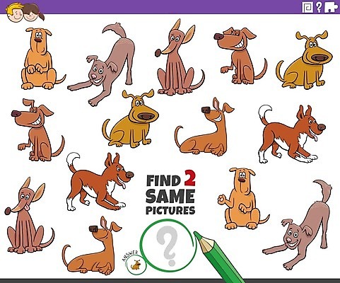 EPS 해외이미지 동물 캐릭터 디자인 교육 어린이 일러스트 그래픽 반려동물 유치원 시험 게임 쌍 퍼즐 개 강아지 어플리케이션 만화 검색 준비 그림 문제집 발견 똑같은 해외202008 해외일러스트 일러캐릭터 포유류 놀이 사람 책 파일형식 벡터