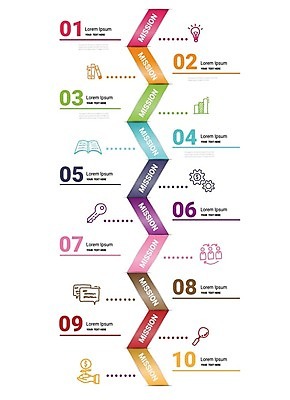 EPS 해외이미지 일러스트 비즈니스 사람없음 인포그래픽 단계 타임라인 해외202008 해외일러스트 파일형식 벡터