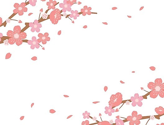 EPS 해외이미지 꽃잎 꽃 일러스트 사람없음 낭만 벚꽃 나뭇가지 해외202008 해외일러스트 나무 식물 컨셉 파일형식 벡터