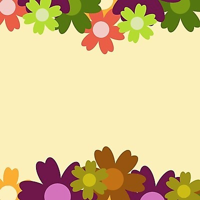 EPS 해외이미지 꽃 꽃무늬 일러스트 프레임 사람없음 노란색 공백 해외202008 해외일러스트 식물 컬러 무늬 파일형식 벡터