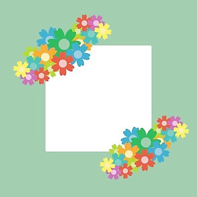 EPS 해외이미지 꽃 꽃무늬 일러스트 프레임 사람없음 연두색 공백 해외202008 해외일러스트 식물 무늬 초록색 파일형식 벡터