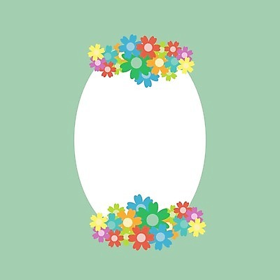 EPS 해외이미지 꽃 꽃무늬 일러스트 프레임 사람없음 연두색 공백 해외202008 해외일러스트 식물 무늬 초록색 파일형식 벡터