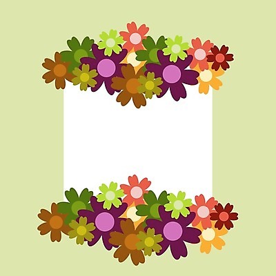 EPS 해외이미지 꽃 꽃무늬 일러스트 프레임 사람없음 연두색 공백 해외202008 해외일러스트 식물 무늬 초록색 파일형식 벡터