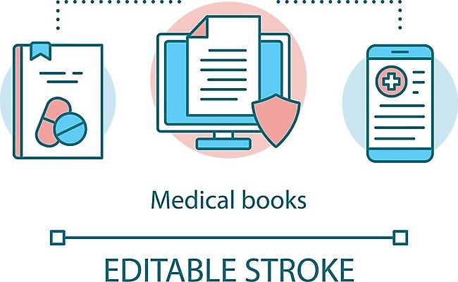 EPS 해외이미지 일러스트 의학 사람없음 책 스마트폰 스터디 컴퓨터 해외202008 해외일러스트 전자제품 핸드폰 스마트기기 학습 파일형식 벡터