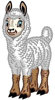 EPS 해외이미지 동물 일러스트 포유류 서기 농장 목장 흰색 아기 만화 양모 고립 라마 알파카 해외202008 해외일러스트 컬러 농업 모션 사람 직물 파일형식 벡터