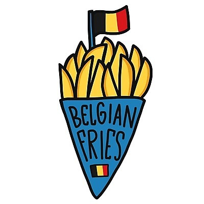 EPS 해외이미지 음식 일러스트 사람없음 감자튀김 국기 벨기에 해외202008 해외일러스트 감자 튀김 서유럽 파일형식 벡터