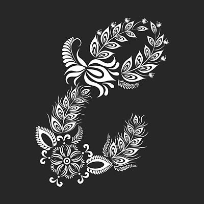 EPS 해외이미지 디자인 알파벳 영어 꽃 꽃무늬 일러스트 텍스트 검은배경 미술 타이포그라피 그래픽 장식 흰색 인쇄 편지 질감 타입 고립 엘리먼트 레터링 모노그램 해외202008 해외일러스트 식물 문자 컬러 백그라운드 무늬 문화예술 검은색 파일형식 벡터