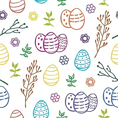 EPS 해외이미지 패턴 일러스트 부활절 사람없음 계란 해외202008 해외일러스트 기념일 무늬 알 파일형식 벡터