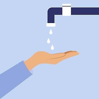 EPS 해외이미지 손 일러스트 신체부위 물 파란색 수도꼭지 예방 손씻기 위생관리 코로나바이러스 해외202008 델타변이바이러스 해외일러스트 자연요소 컬러 관리 사람 바이러스 씻기 파일형식 벡터