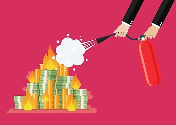 EPS 해외이미지 무료이미지 손 백그라운드 컨셉 지폐 돈 일러스트 불 들기 신체부위 경제 위험 화재 소화_소방 소화기 해외202008 해외일러스트 자연요소 모션 사람 재산 안전장비 소방 사건 파일형식 벡터