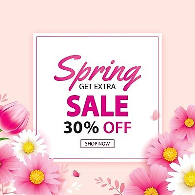 EPS 해외이미지 무료이미지 꽃 분홍색 백그라운드 일러스트 사람없음 쇼핑 세일 봄 해외202008 해외일러스트 식물 계절 컬러 파일형식 벡터