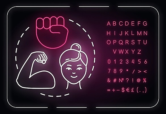 EPS 해외이미지 일러스트 사람없음 힘 주먹 네온 해외202008 해외일러스트 모션 파일형식 벡터