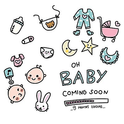 EPS 해외이미지 무료이미지 별 일러스트 두명 임신 아기용품 달 아기 유모차 레터링 아기만 해외202008 해외일러스트 자연요소 사람 오브젝트 파일형식 벡터 무료콘텐츠