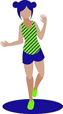 EPS 해외이미지 전신 여자 일러스트 건강 한명 운동 해외202008 해외일러스트 1 사람 파일형식 벡터