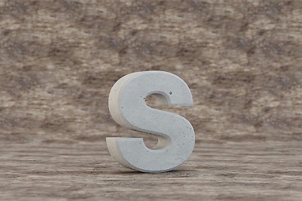 포토 JPG 해외이미지 캐릭터 알파벳 백그라운드 일러스트 사람없음 3D 바위 편지 만들기 S 타입 고립 콘크리트 해외202008 해외포토 영어 모션 돌_바위 디지털합성 파일형식