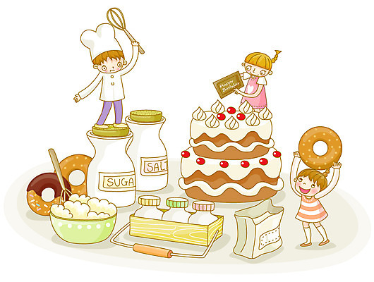 EPS 학생 여자 어린이교육 교육 남자 어린이 음식 빵 일러스트 상상 요리사모자 요리 사람 제과 케이크 거품 체험학습 양념 도넛 조리복 설탕 제빵 소금 양념통 거품기 요리중 어린이만 국내일러스트 모자_잡화 유니폼 모션 주방용품 디저트 통 제과제빵 요리사 체험 파일형식 벡터