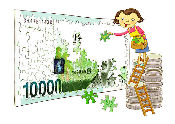 전신 PSD 여자 지폐 돈 일러스트 사다리 한명 서기 들기 사람 20대 성인 금융 경제 쌓기 바구니 동전 앞치마 저축 원화 퍼즐 재산 만원 재테크 가정경제 퍼즐조각 아줌마 주부 금융재테크 맞추기 펀드 여자만 여자한명만 성인여자만 청년만 청년여자만 성인한명만 청년여자한명만 성인여자한명만 성인만 금융의날 국내일러스트 1 조각 중년 가정 모션 청년 도구 파일형식 법정기념일