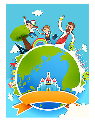 EPS 나무 구름 공공시설 여자 남자 기독교 종교 지구 어린이 십자가 무지개 일러스트 하늘 주택 여름방학 사람 소녀 빌딩 소년 건물 세명 여름 지구본 교회 성경 풍차 예수 성 에펠탑 초대 성경학교 환영 천국 여름성경학교 성경공부 국내일러스트 자연요소 식물 건축물 계절 종교용품 학교 종교건축 방학 학습 신_종교 시설 파리 랜드마크 파일형식 벡터 여름_계절