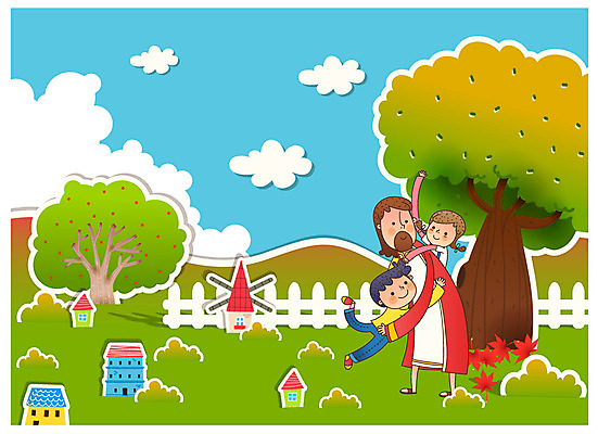 EPS 나무 식물 구름 공공시설 여자 남자 기독교 종교 어린이 단풍 일러스트 하늘 여름방학 사랑 사람 소녀 소년 야외 건물 세명 여름 울타리 풍차 예수 숲 성경학교 여름성경학교 국내일러스트 자연요소 건축물 계절 감정 잎 학교 방학 담장 신_종교 시설 파일형식 벡터 여름_계절