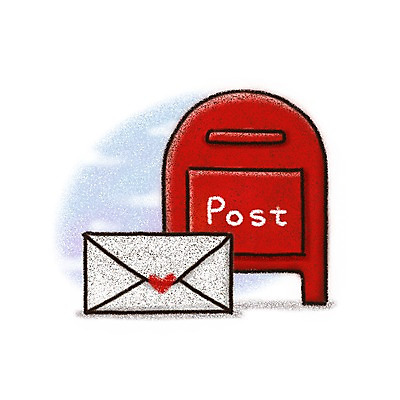 PSD 구름 아이콘 페인터 사람없음 우체통 하트 러브레터 편지 오브젝트 초크 2D아이콘 자연요소 모양 페인팅 파일형식