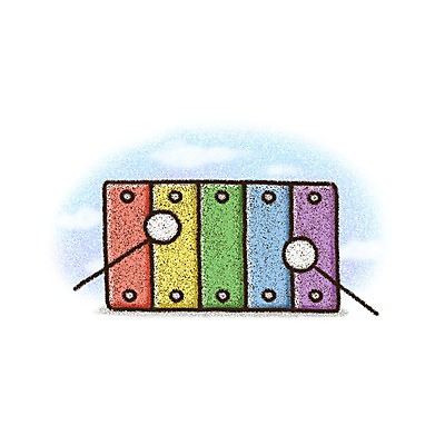 PSD 구름 아이콘 교육 악기 음악 페인터 타악기 사람없음 초크 실로폰 실로폰채 2D아이콘 자연요소 페인팅 문화예술 파일형식