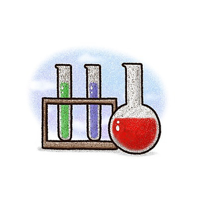 PSD 구름 아이콘 교육 과학 페인터 실험기구 사람없음 플라스크 시험관 초크 시험관대 2D아이콘 자연요소 페인팅 파일형식