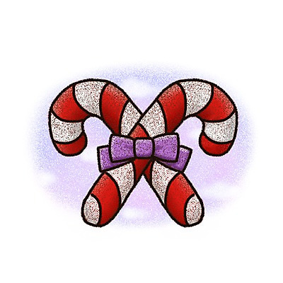 PSD 구름 아이콘 리본 크리스마스장식 크리스마스 페인터 지팡이 크리스마스용품 사람없음 장식 막대기 오브젝트 초크 2D아이콘 자연요소 기념일 페인팅 용품 파일형식