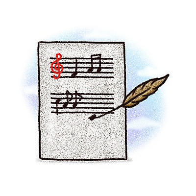 PSD 구름 아이콘 음악 음표 페인터 사람없음 높은음자리표 오브젝트 초크 오선지 작곡 깃펜 2D아이콘 자연요소 기호 페인팅 문화예술 악보 오선 파일형식