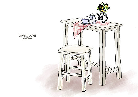 PSD 화분 가구 백그라운드 의자 일러스트 탁자 주전자 실내 사람없음 인테리어 꽃병 식탁보 커피잔 국내일러스트 디자인 꽃 커피 생활용품 주방용품 잔 내부 파일형식