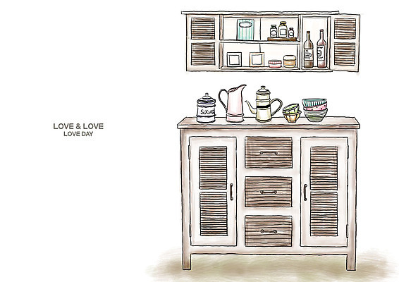 PSD 그릇 가구 생활용품 액자 백그라운드 일러스트 주전자 주방용품 술병 실내 사람없음 책 인테리어 주방 커피잔 설탕 찬장 서랍장 양념통 정리 믹싱볼 국내일러스트 식기 디자인 커피 병_용기 잔 주류 통 내부 양념 오브젝트 파일형식