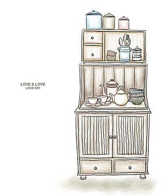 PSD 그릇 가구 생활용품 백그라운드 포크 일러스트 주전자 주방용품 실내 사람없음 인테리어 주방 숟가락 냄비 커피잔 설탕 찬장 서랍장 양념통 정리 수저통 믹싱볼 국내일러스트 식기 디자인 커피 잔 수저 통 내부 양념 솥 오브젝트 파일형식