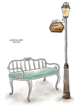 PSD 공공시설 가구 백그라운드 가로등 의자 일러스트 조명 간판 사람없음 야외 인테리어 국내일러스트 디자인 생활용품 시설 파일형식